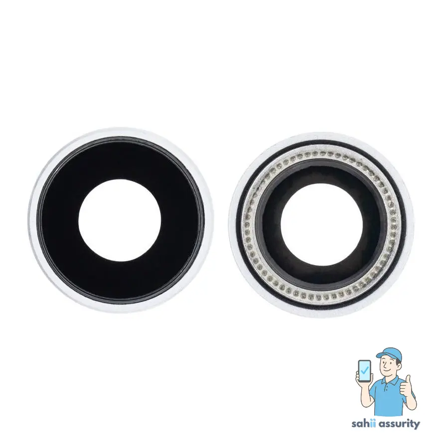 Camera Lens Glass with Frame for Apple iPhone XR White